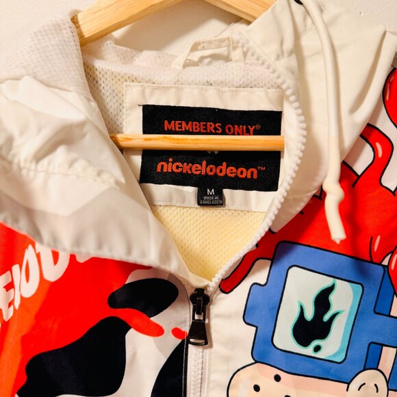 Members Only x Nickelodeon Windbreaker Men’s M — Spongebob Rugrats Arnold - Picture 3 of 6